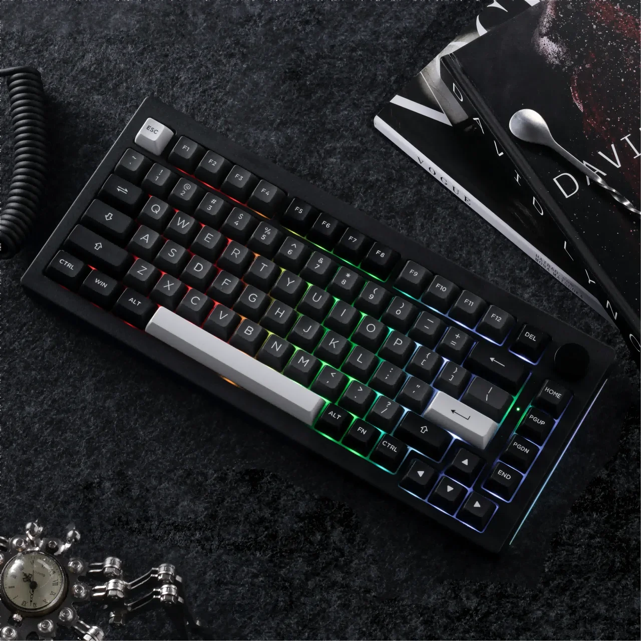 Akko 5075B Plus – Clavier Mécanique Gaming 75%, RGB, Tri-Mode, Hot Swap