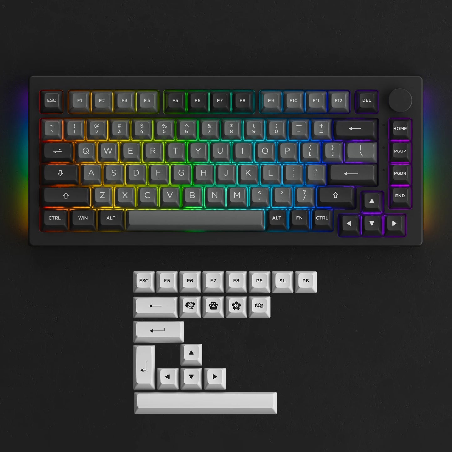 Akko 5075B Plus – Clavier Mécanique Gaming 75%, RGB, Tri-Mode, Hot Swap